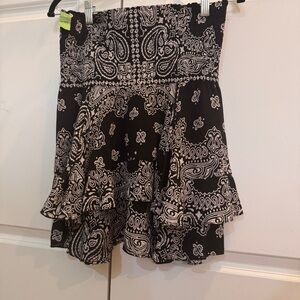 A.L.C. Silk high waist bandana mini skirt S